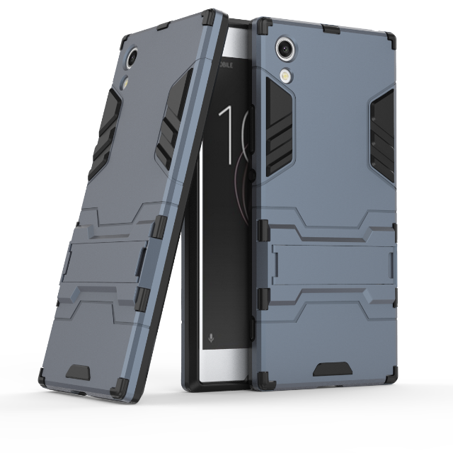 Sony Xperia Xa1 Coque De Téléphone Support Protection Bleu Tendance Étui