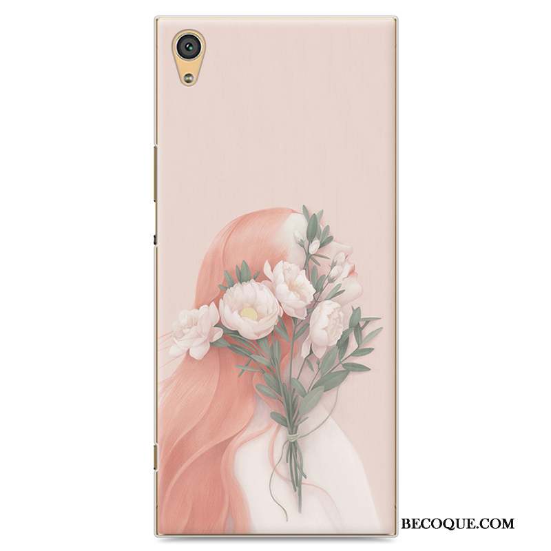 Sony Xperia Xa1 Coque Protection Tendance Étui Vert Peinture Frais