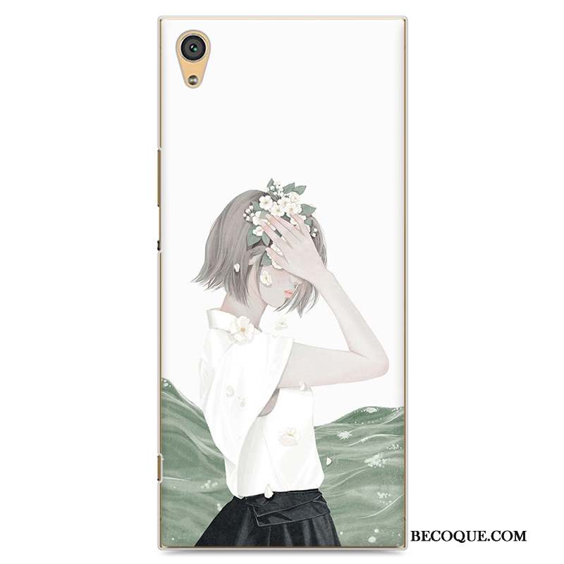 Sony Xperia Xa1 Coque Protection Tendance Étui Vert Peinture Frais