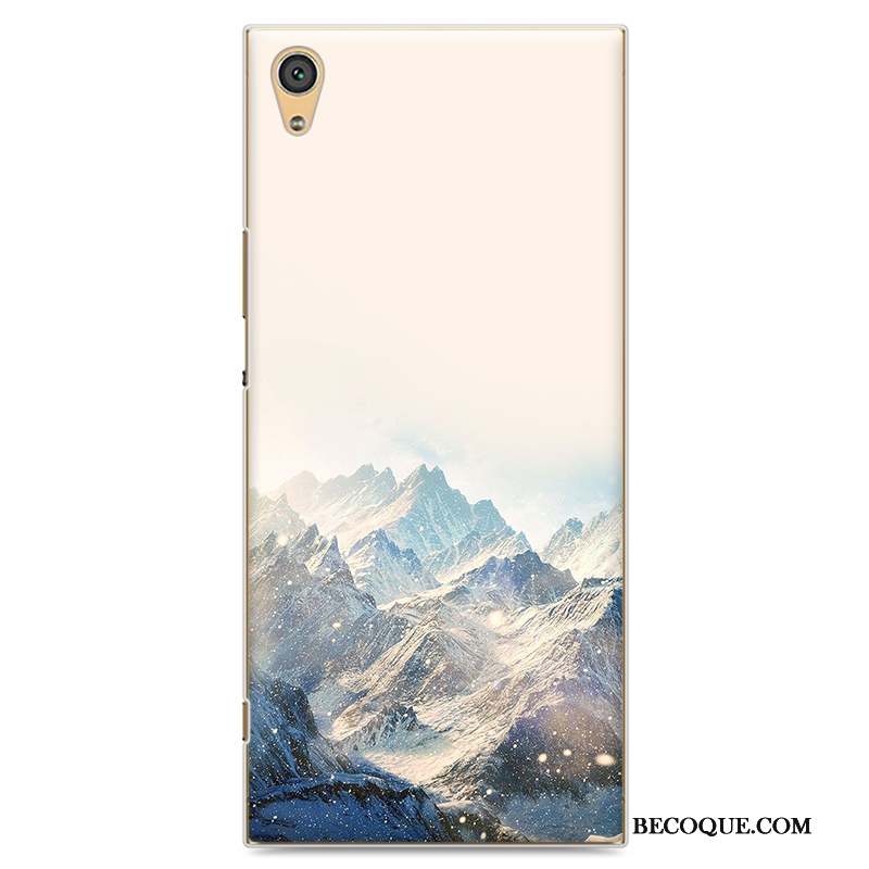 Sony Xperia Xa1 Dessin Animé Peinture Coque De Téléphone Art Bleu Étui