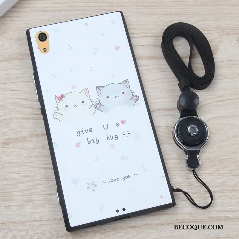 Sony Xperia Xa1 Ornements Suspendus Coque De Téléphone Incassable Fleurs Rose Silicone