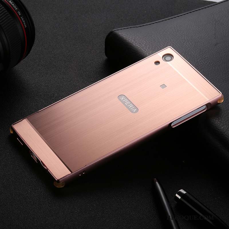 Sony Xperia Xa1 Plus Or Rose Protection Coque De Téléphone Tendance Border Étui