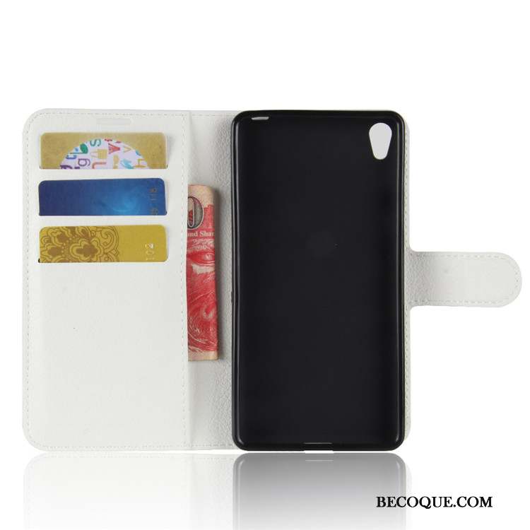 Sony Xperia Xa1 Plus Portefeuille Coque Téléphone Portable Étui En Cuir Noir Protection