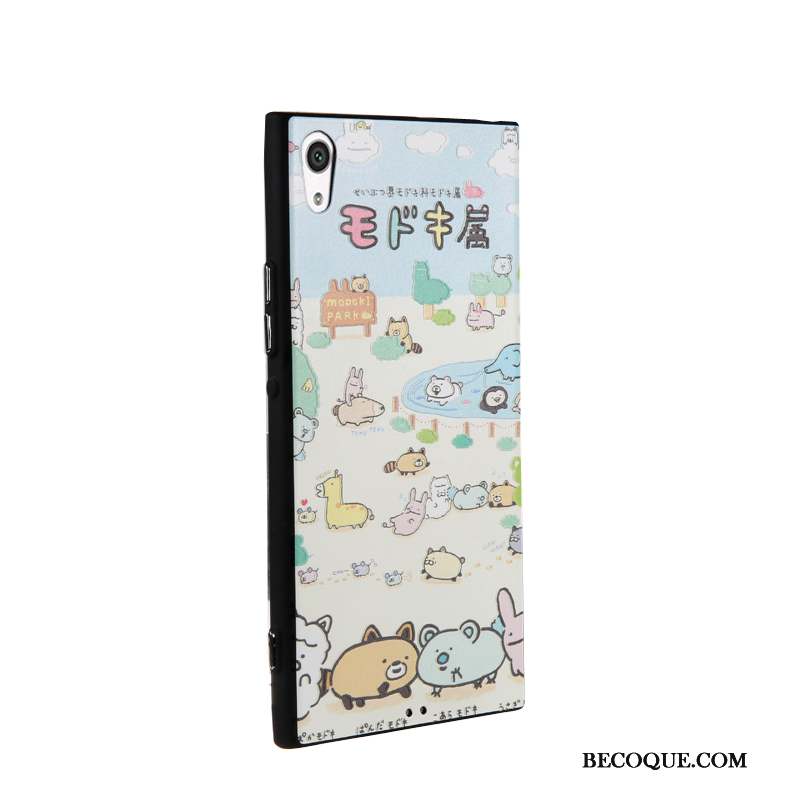 Sony Xperia Xa1 Ultra Coque Gaufrage Fluide Doux Silicone Incassable Gris Dessin Animé