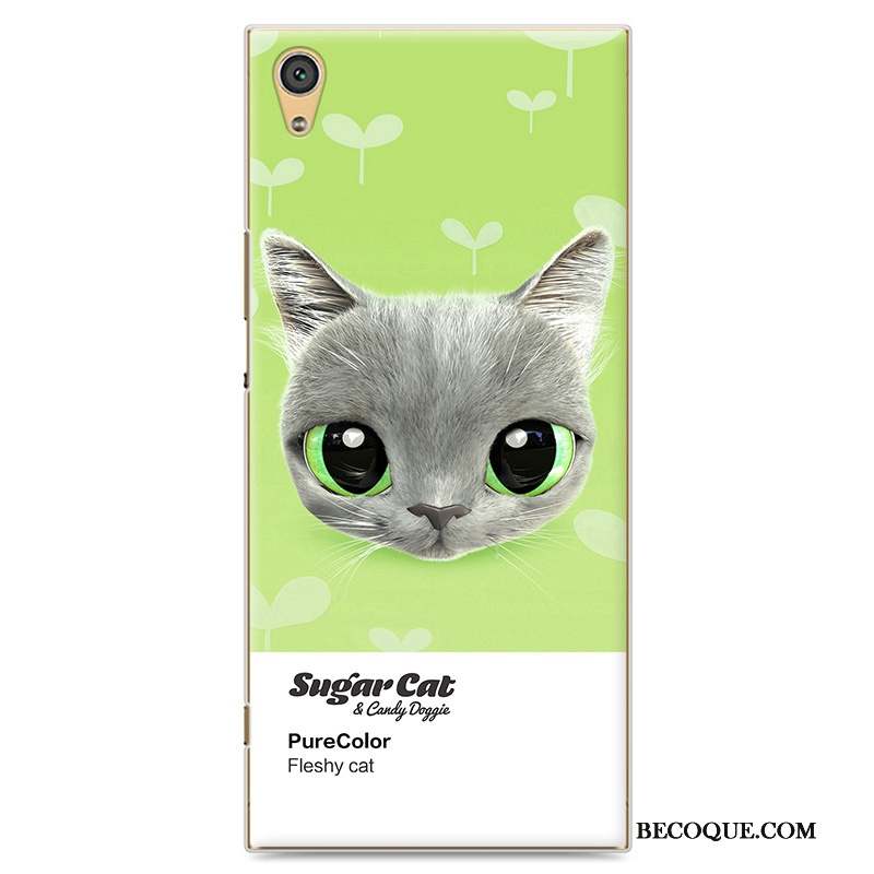Sony Xperia Xa1 Ultra Coque Étui Protection Peinture Mignonne Jaune Vert