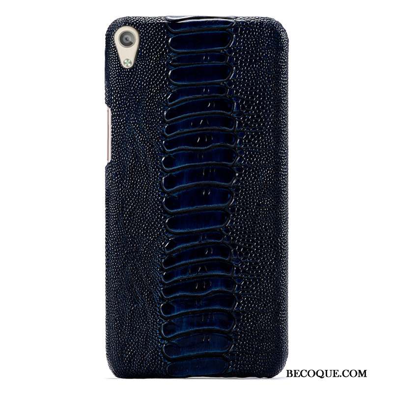 Sony Xperia Xa1 Ultra Incassable Bleu Étui En Cuir Luxe Coque De Téléphone Protection