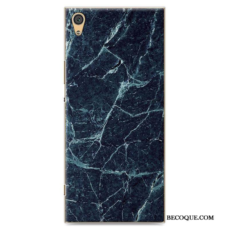 Sony Xperia Xa1 Ultra Protection Coque De Téléphone Bleu Créatif Étui Grain De Bois