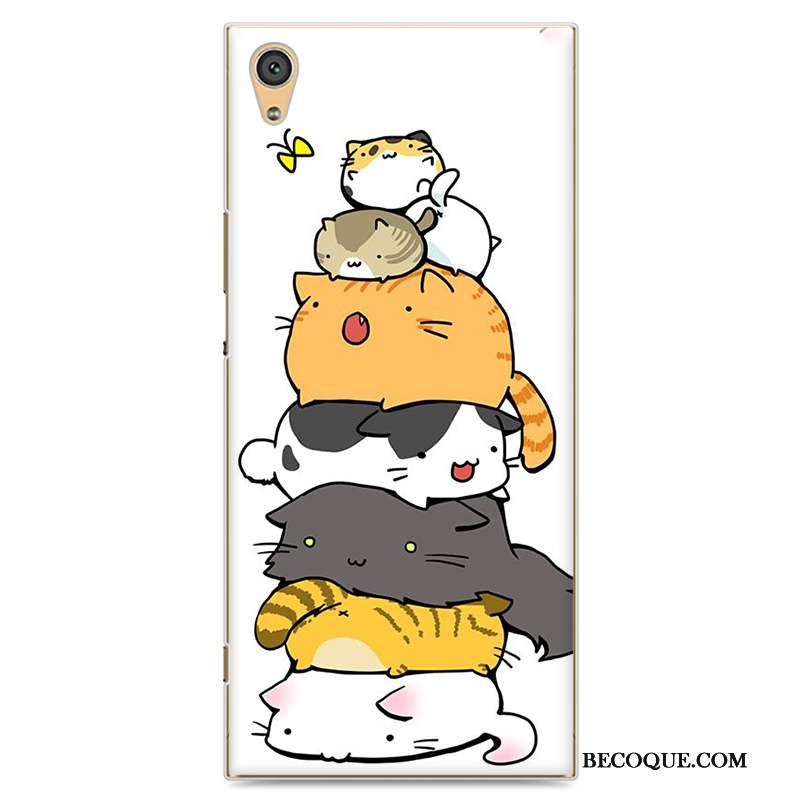 Sony Xperia Xa1 Étui Coque De Téléphone Difficile Protection Gris Dessin Animé