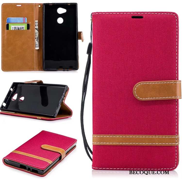 Sony Xperia Xa2 Coque Pure Téléphone Portable Carte Étui En Cuir Incassable Support