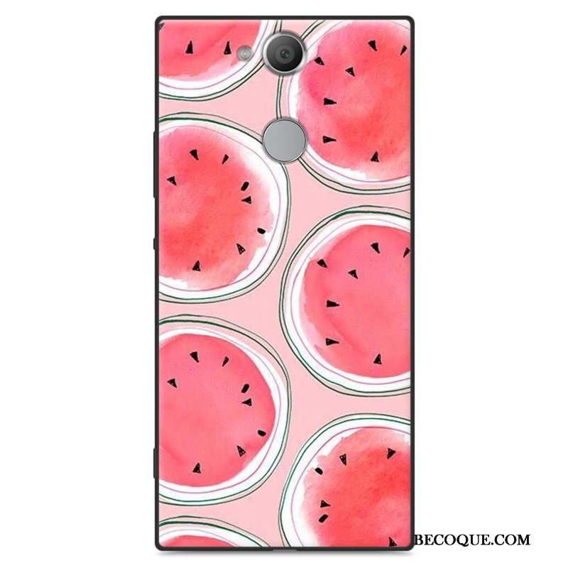 Sony Xperia Xa2 Dessin Animé Bleu Étui Délavé En Daim Coque De Téléphone Silicone