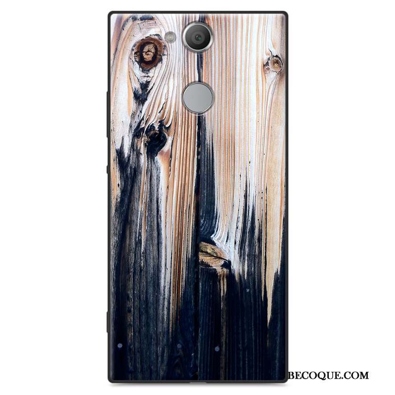 Sony Xperia Xa2 Ultra Coque Protection Créatif Personnalité Fluide Doux Bois Étui