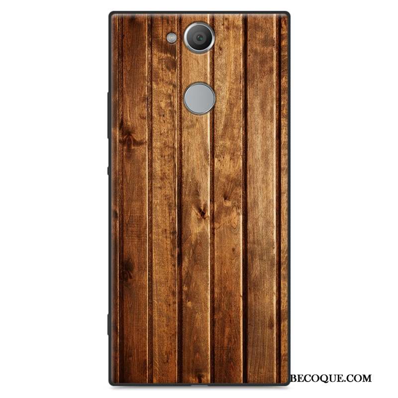 Sony Xperia Xa2 Ultra Coque Protection Créatif Personnalité Fluide Doux Bois Étui