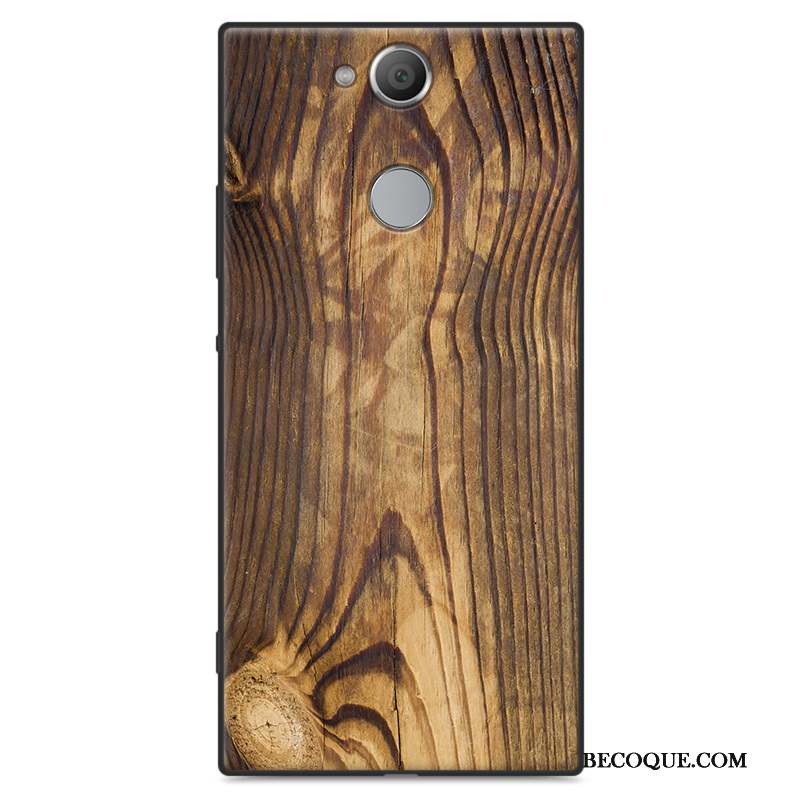 Sony Xperia Xa2 Ultra Coque Protection Créatif Personnalité Fluide Doux Bois Étui