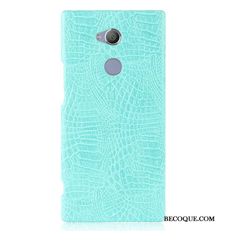 Sony Xperia Xa2 Ultra Crocodile Modèle Vintage Protection Coque Difficile Bleu Clair