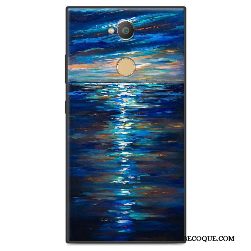 Sony Xperia Xa2 Ultra Dessin Animé Étui Coque De Téléphone Charmant Bleu Fluide Doux