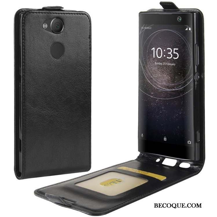 Sony Xperia Xa2 Étui En Cuir Protection Coque De Téléphone Blanc Housse