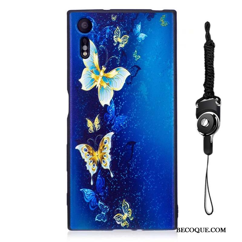 Sony Xperia Xz Coque De Téléphone Gaufrage Fluide Doux Dessin Animé Étui Ornements Suspendus