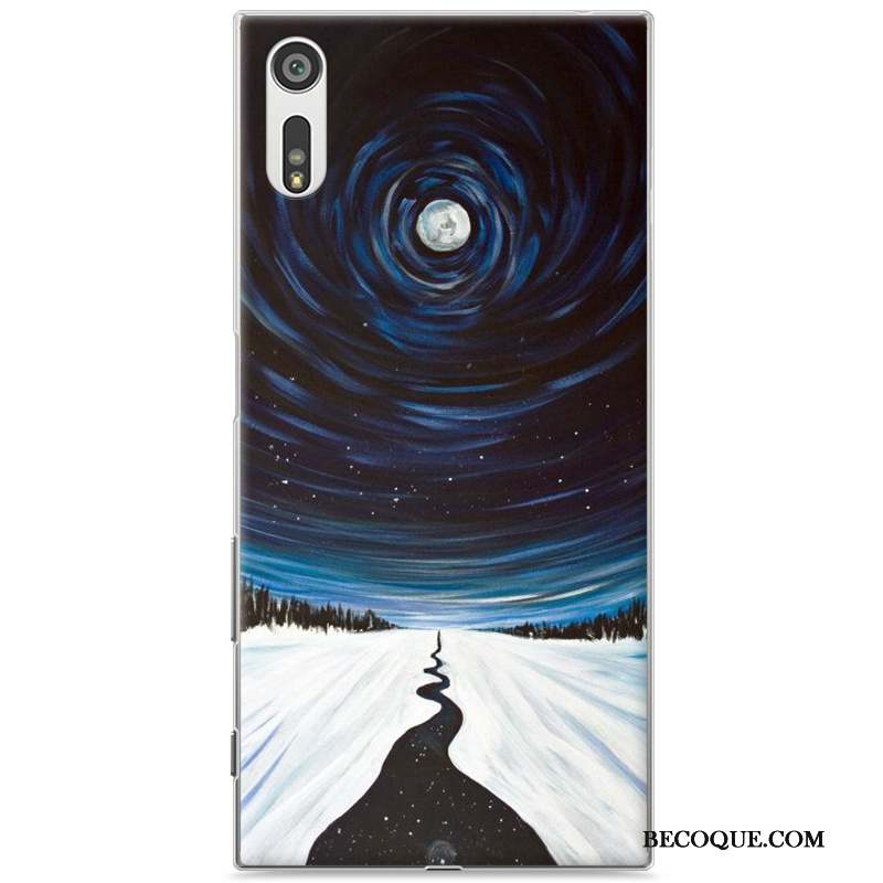 Sony Xperia Xz Coque De Téléphone Étui Difficile Dessin Animé Protection Violet