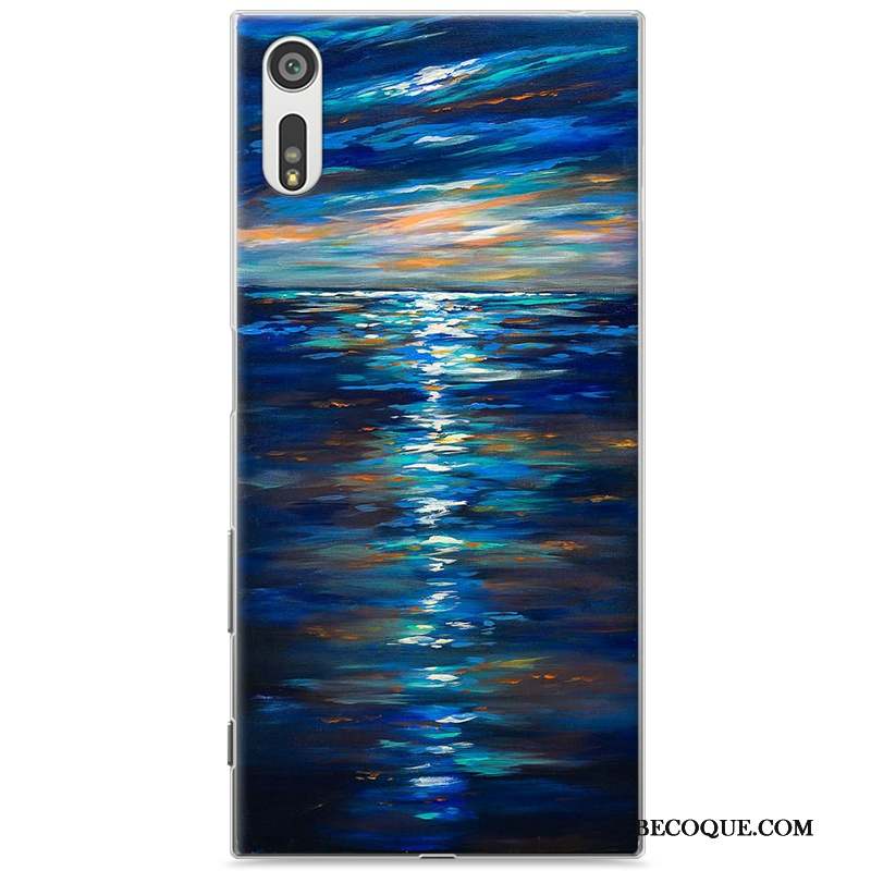 Sony Xperia Xz Coque De Téléphone Étui Difficile Dessin Animé Protection Violet