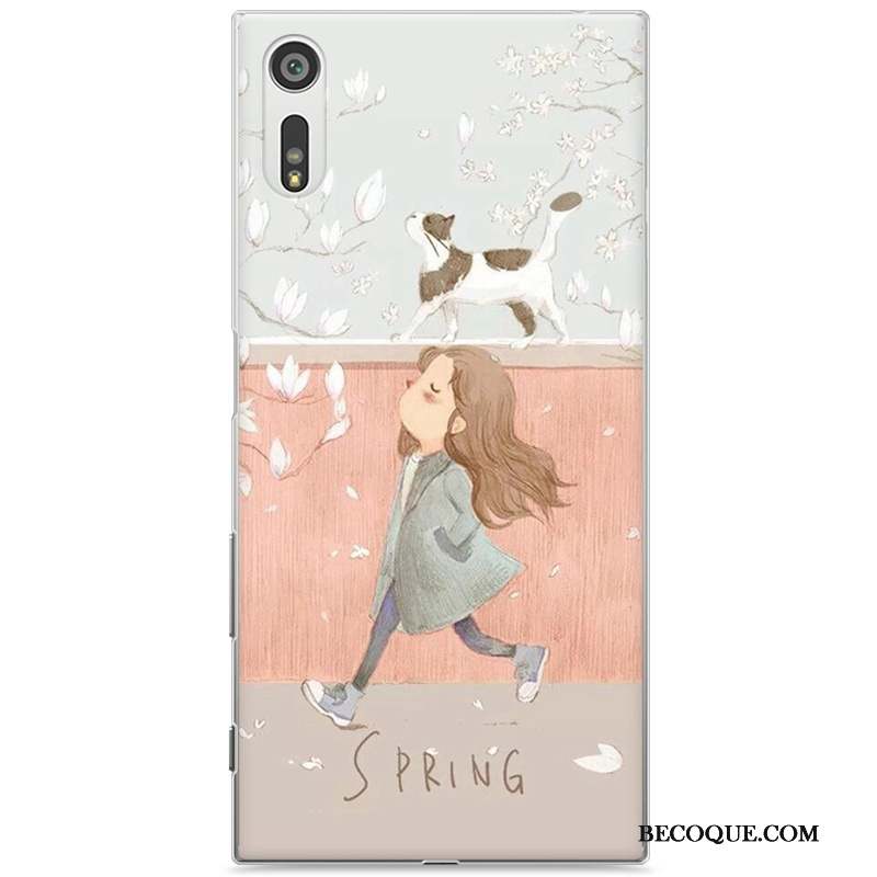 Sony Xperia Xz Coque De Téléphone Étui Difficile Dessin Animé Protection Violet