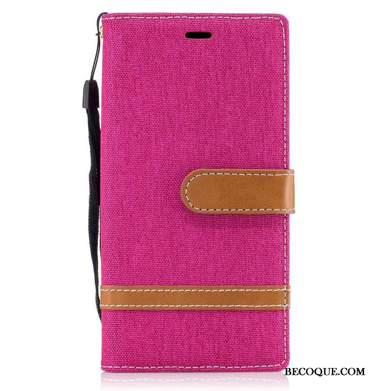 Sony Xperia Xz Coque Portefeuille Rouge Étui Protection Téléphone Portable