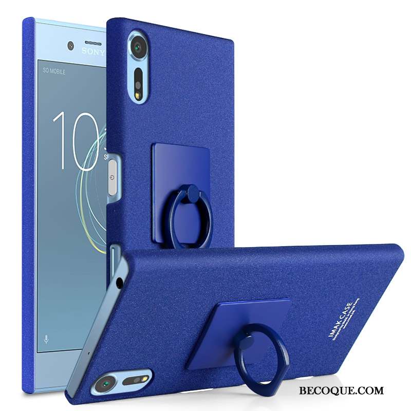 Sony Xperia Xz Coque Protection Étui De Téléphone Noir Délavé En Daim