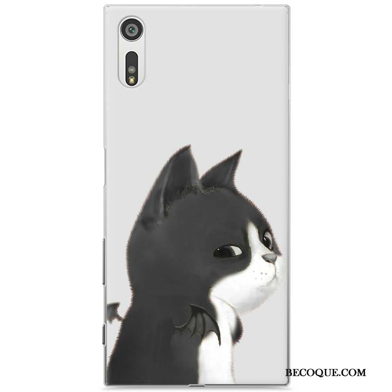 Sony Xperia Xz Dessin Animé Amoureux Coque De Téléphone Gris Difficile Étui