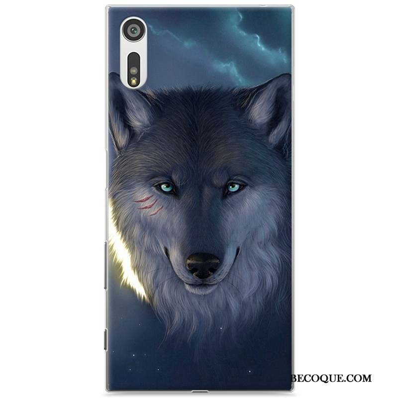 Sony Xperia Xz Dessin Animé Coque Peinture Étui Violet Difficile