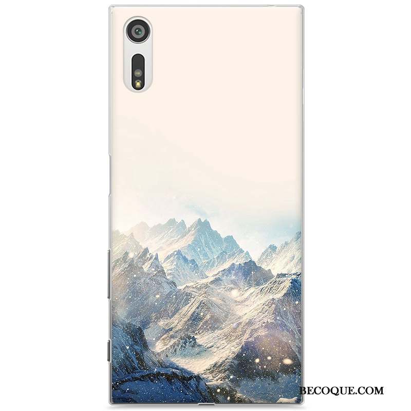 Sony Xperia Xz Dessin Animé Coque Peinture Étui Violet Difficile