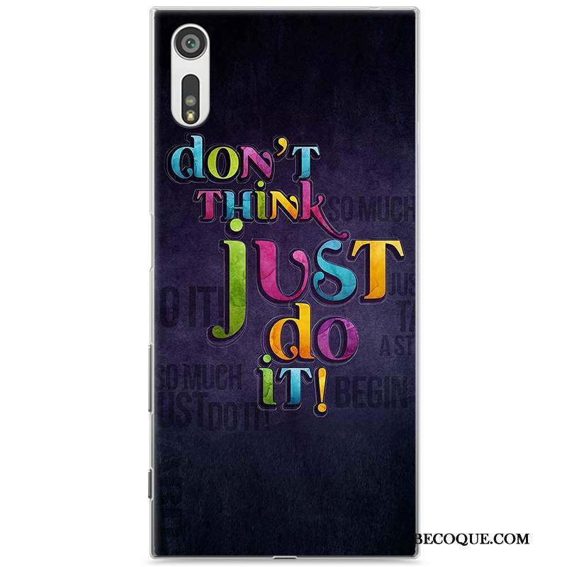 Sony Xperia Xz Dessin Animé Coque Peinture Étui Violet Difficile