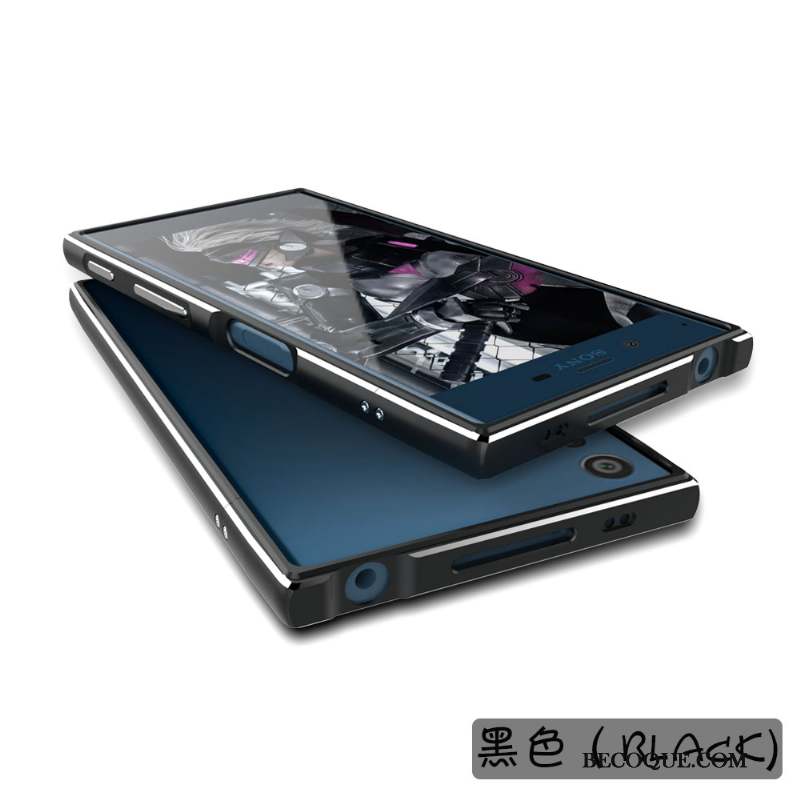 Sony Xperia Xz Incassable Étui Noir Protection Coque Violet