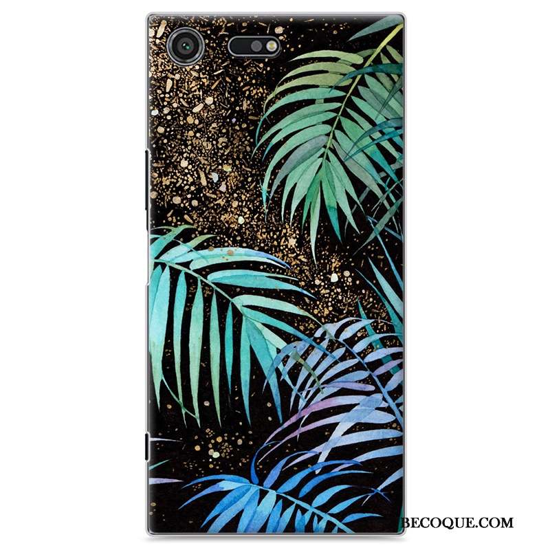 Sony Xperia Xz Premium Coque De Téléphone Vert Protection Peinture Étui Art