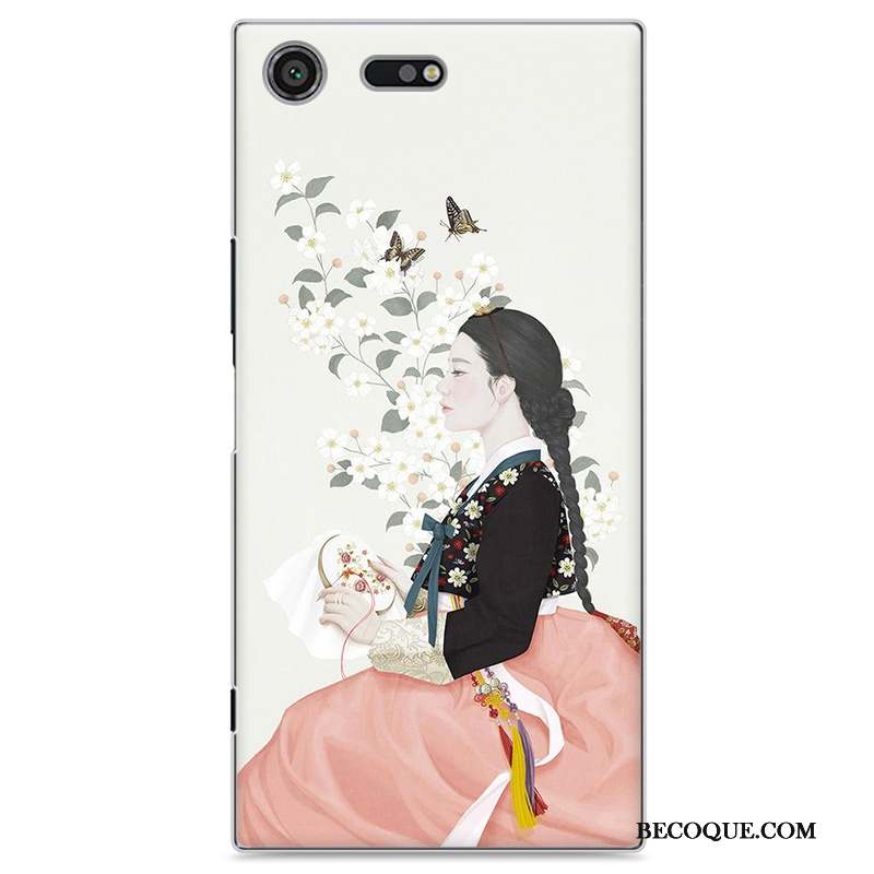 Sony Xperia Xz Premium Coque De Téléphone Étui Jaune Petit Frais Peinture