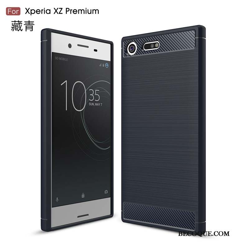 Sony Xperia Xz Premium Coque Fibre Modèle Fleurie Soie Silicone Tout Compris Fluide Doux