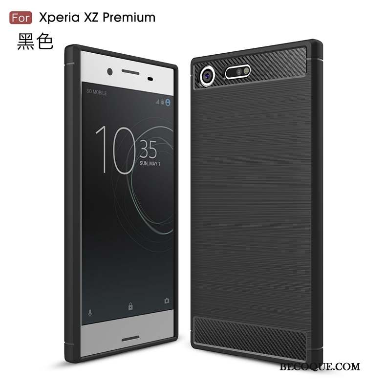 Sony Xperia Xz Premium Coque Fibre Modèle Fleurie Soie Silicone Tout Compris Fluide Doux