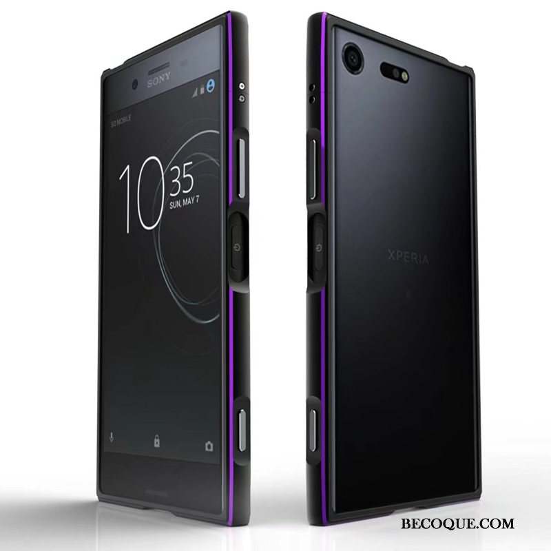 Sony Xperia Xz Premium Coque Légères Métal Incassable Tendance Border Étui