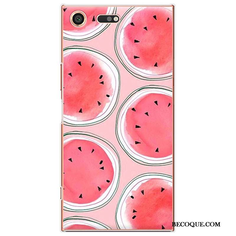 Sony Xperia Xz Premium Coque Protection Fleurs Dessin Animé Vert Charmant Étui