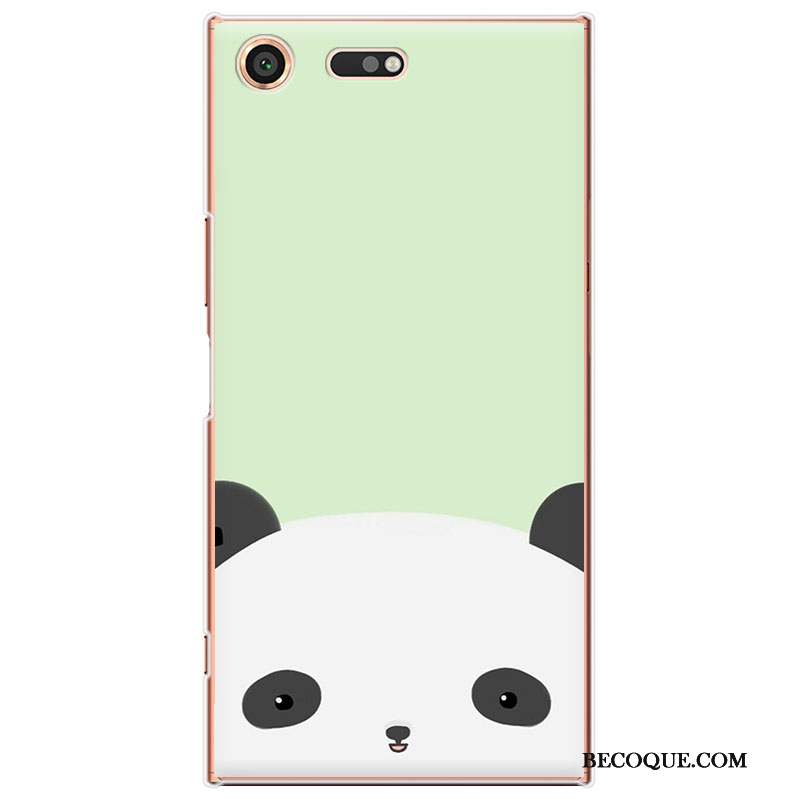 Sony Xperia Xz Premium Coque Protection Fleurs Dessin Animé Vert Charmant Étui