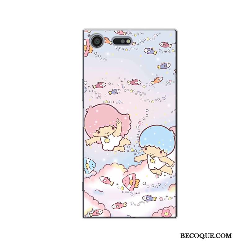 Sony Xperia Xz Premium Dessin Animé Silicone Coque De Téléphone Tout Compris Charmant Bleu