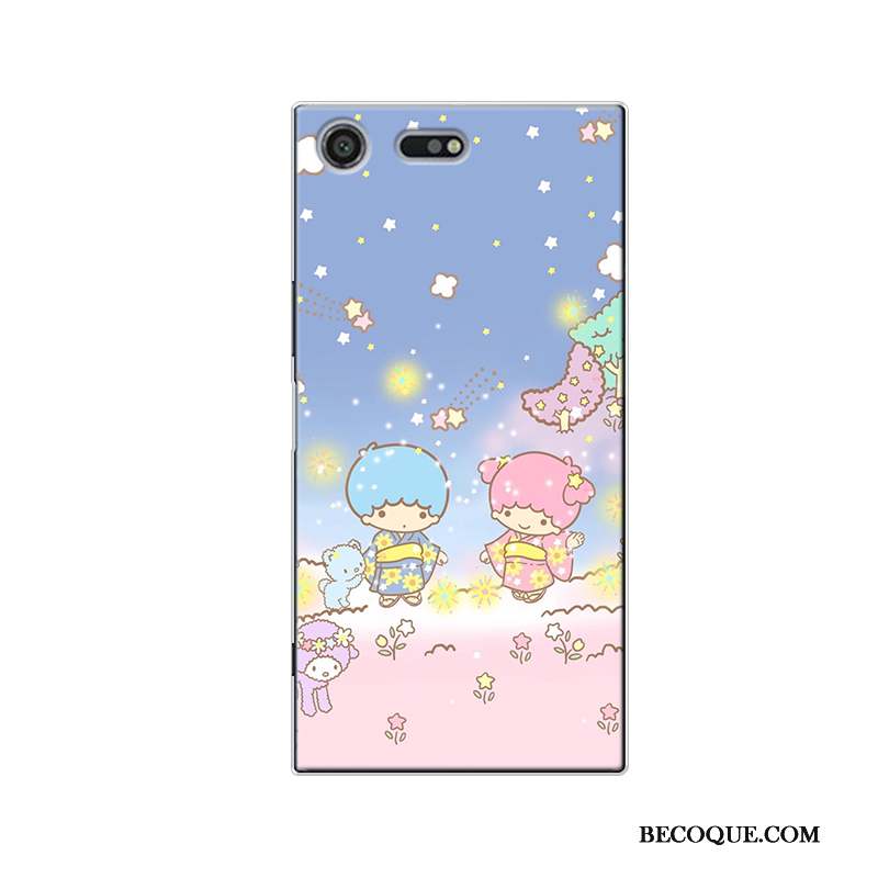 Sony Xperia Xz Premium Dessin Animé Silicone Coque De Téléphone Tout Compris Charmant Bleu