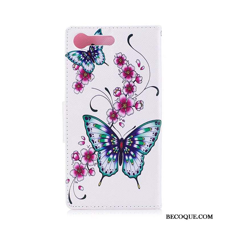 Sony Xperia Xz Premium Peinture Housse Étui Coque De Téléphone Violet Étui En Cuir