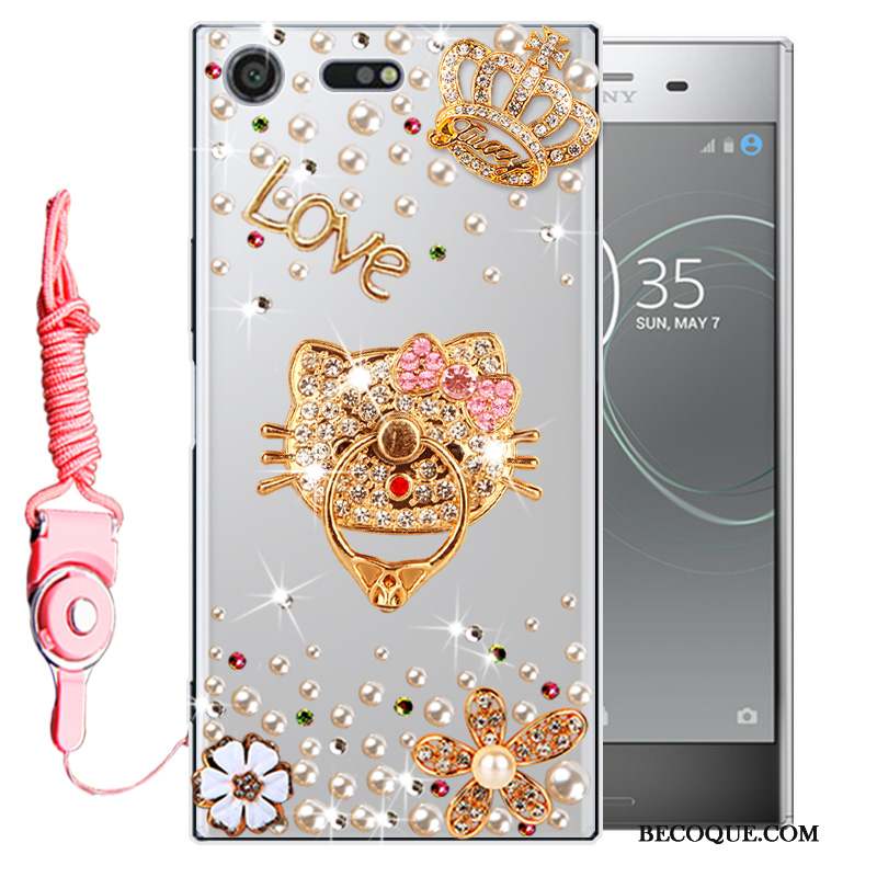 Sony Xperia Xz Premium Tout Compris Strass Coque De Téléphone Étui Silicone Fluide Doux