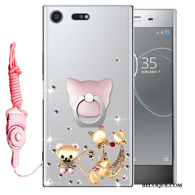 Sony Xperia Xz Premium Tout Compris Strass Coque De Téléphone Étui Silicone Fluide Doux