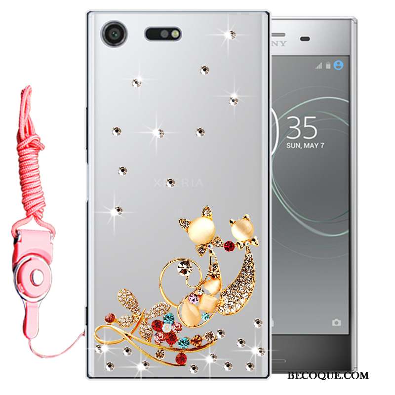 Sony Xperia Xz Premium Tout Compris Strass Coque De Téléphone Étui Silicone Fluide Doux