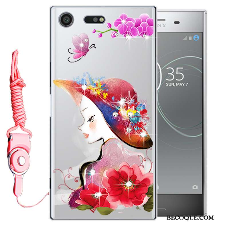 Sony Xperia Xz Premium Tout Compris Strass Coque De Téléphone Étui Silicone Fluide Doux