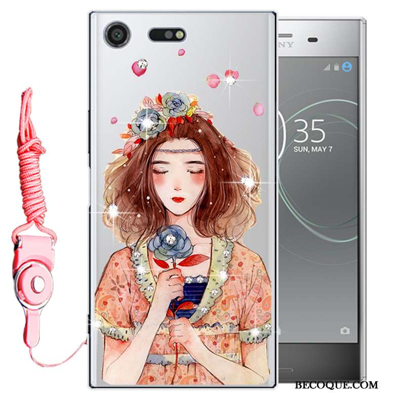 Sony Xperia Xz Premium Tout Compris Strass Coque De Téléphone Étui Silicone Fluide Doux