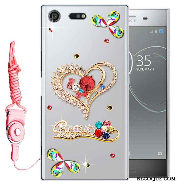 Sony Xperia Xz Premium Tout Compris Strass Coque De Téléphone Étui Silicone Fluide Doux