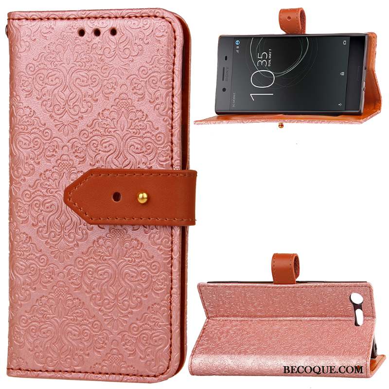 Sony Xperia Xz Premium Tout Compris Étui En Cuir Paon Protection Coque Fluide Doux