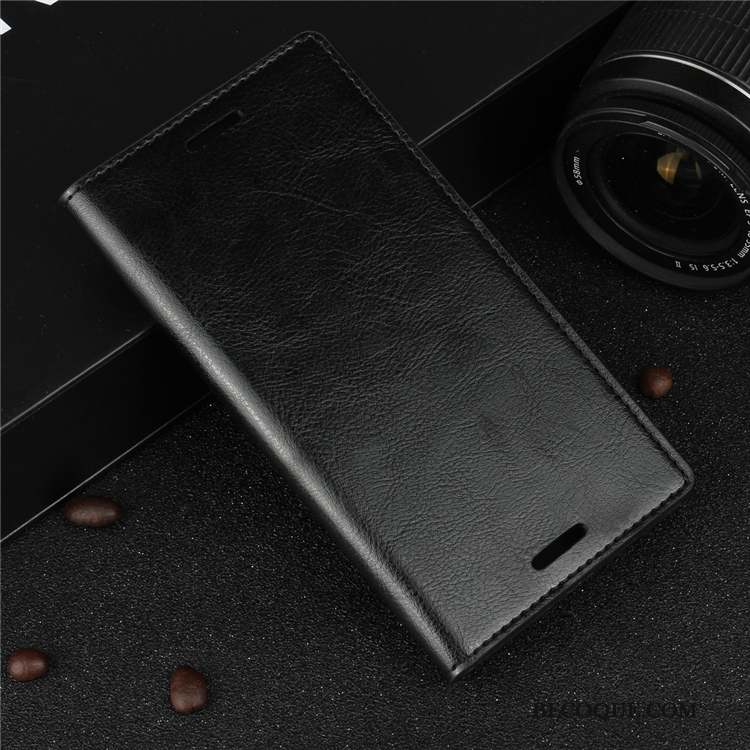 Sony Xperia Xz Protection Étui En Cuir Coque De Téléphone Business Clamshell Cuir Véritable