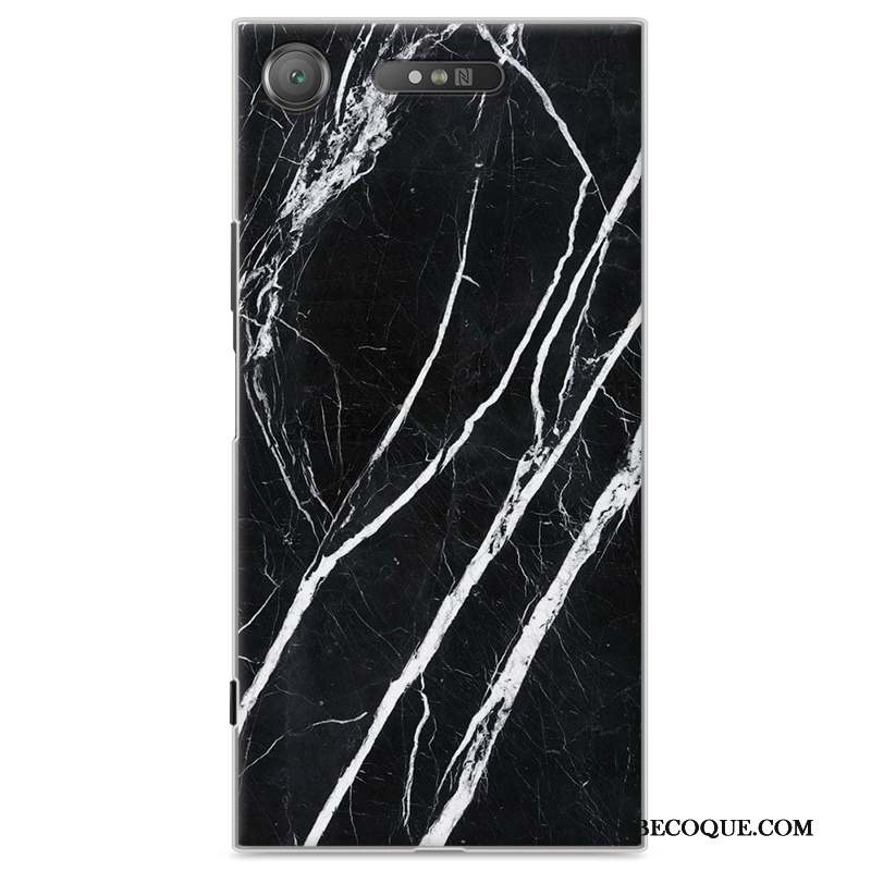 Sony Xperia Xz1 Blanc Difficile Peinture Coque De Téléphone Étui Téléphone Portable